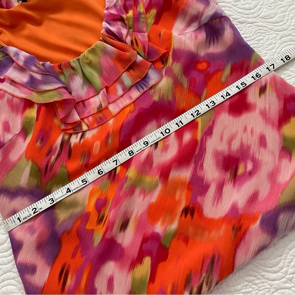 Spense Sleeveless Blouse Watercolor Floral Size M - Picture 10 of 15